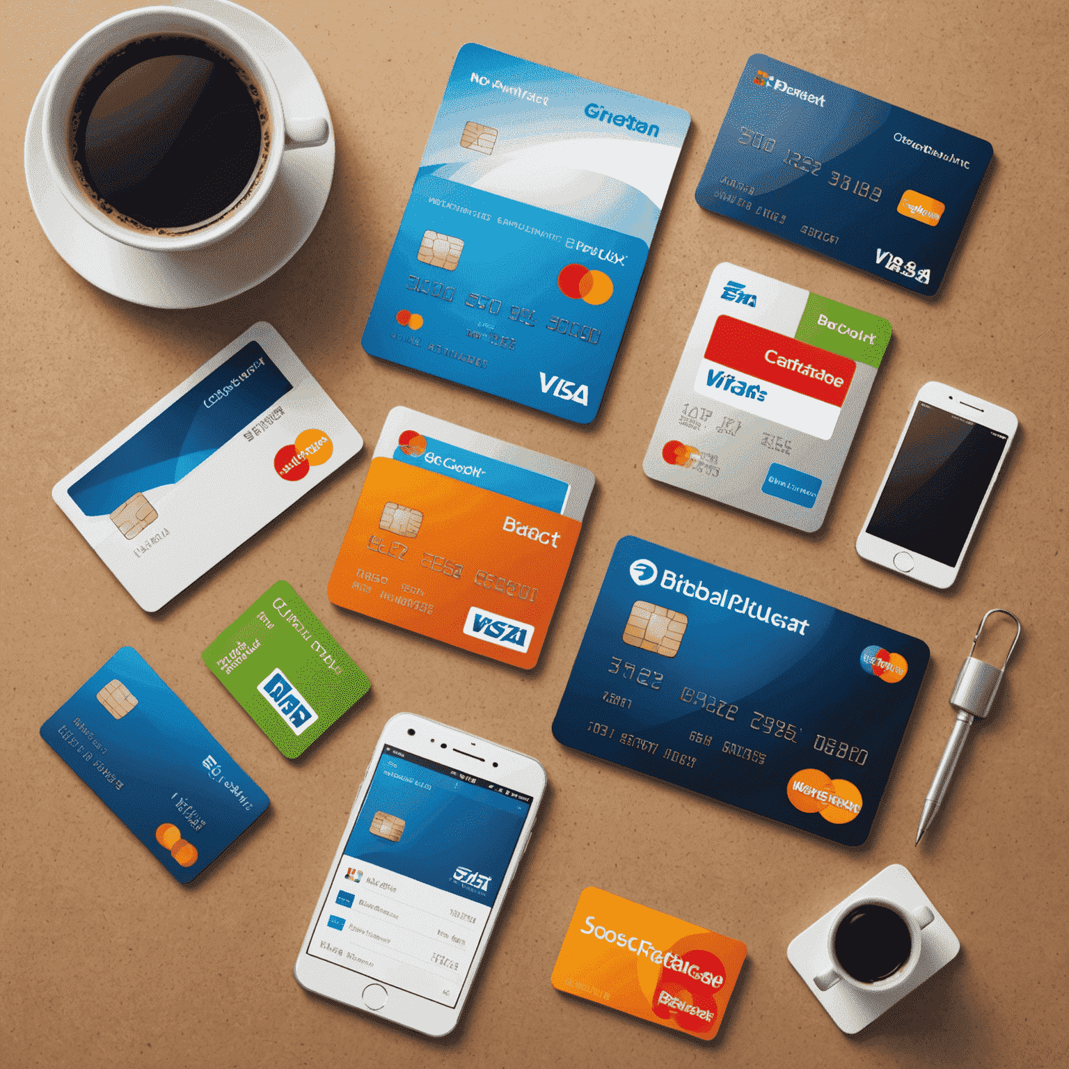 Verschiedene Zahlungsmethoden wie Kreditkarten, E-Wallets und Banküberweisungen