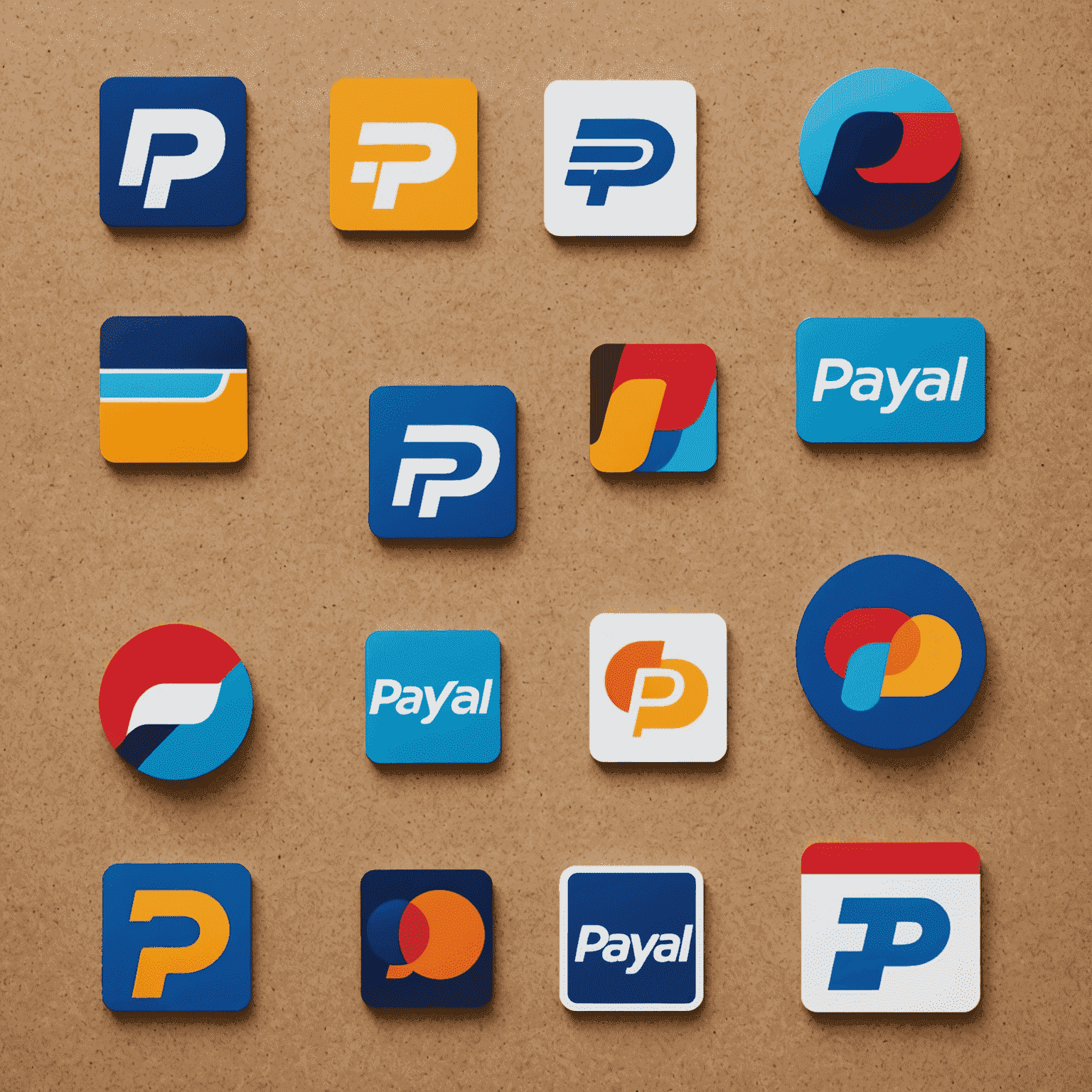 Collage von Logos beliebter Zahlungsplattformen wie PayPal, Stripe und Square nebeneinander für einen visuellen Vergleich