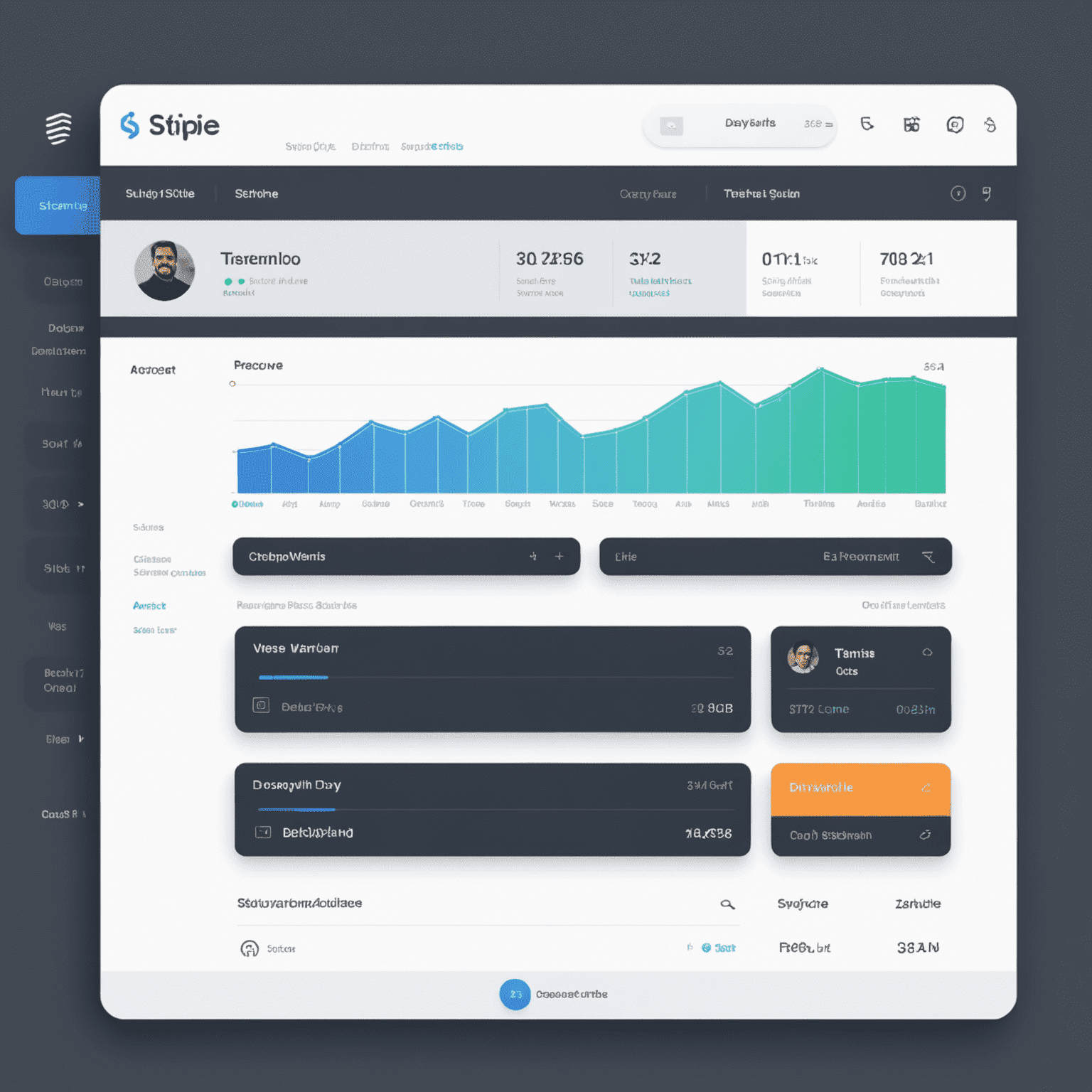 Stripe-Dashboard mit Codebeispielen, die die Entwicklerfreundlichkeit und Anpassungsmöglichkeiten zeigen